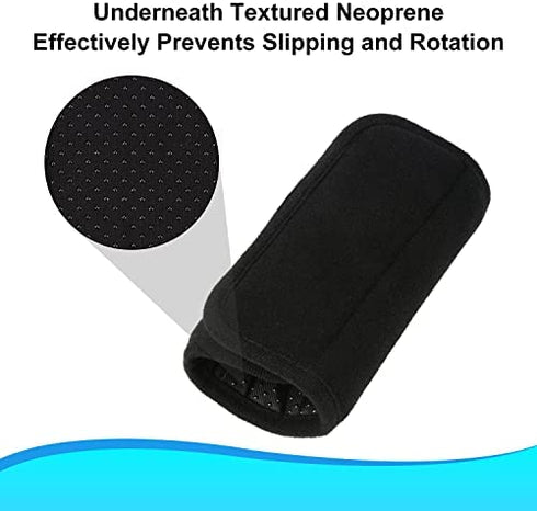 supregear Walker Grips (2 Pack), Soft Padded Hand Covers, Non-Slip Comfortable Cushion Padding for Folding Rolling Wheelchair Rollator Crutch Handle, Moisture Wicking Mobility Accessory, Black